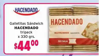 Hacendado Galletitas Sándwich tripack x 330 grs.
