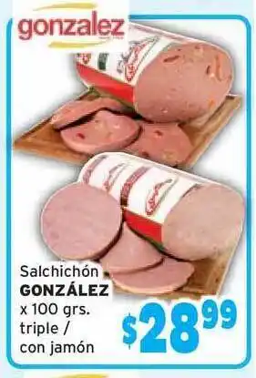 González Salchichón x 100grs. triple / con jamón