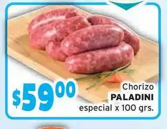 El Solar Supermercados Paladini Chorizo especial x 100grs. oferta