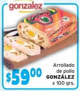 El Solar Supermercados González Arrollado de pollo x 100grs. oferta