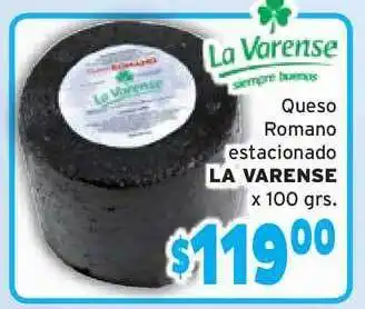 El Solar Supermercados La Varense Queso Romano Estacionado x 100grs. oferta