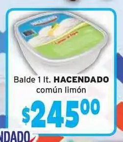 El Solar Supermercados Hacendado Balde 1lt. común limón oferta