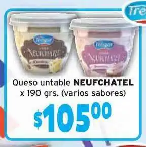 Neufchatel Queso Untable x 190grs. (varios sabores)