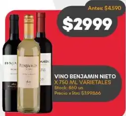 Supermercados Tadicor Vino benjamin nieto oferta
