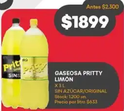 Supermercados Tadicor Gaseosa pritty limón oferta