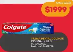 Supermercados Tadicor Crema dental colgate original oferta