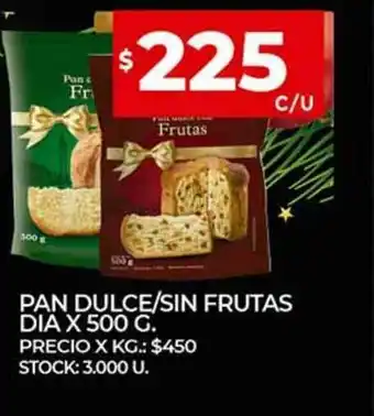 Supermercados DIA Pan Dulce/Sin Frutas Dia x 500g oferta