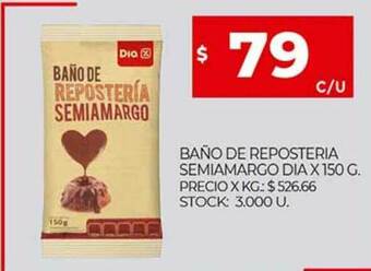 Supermercados DIA Baño De Reposteria Semiamargo Dia x 150g oferta