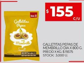Supermercados DIA Galletitas Pepas De Membrillo Dia x 800g oferta