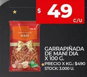 Supermercados DIA Garrapiñada De Mani Dia x 100g oferta