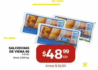 Super MAMI Salchichas De Viena 66 x 6 un. oferta