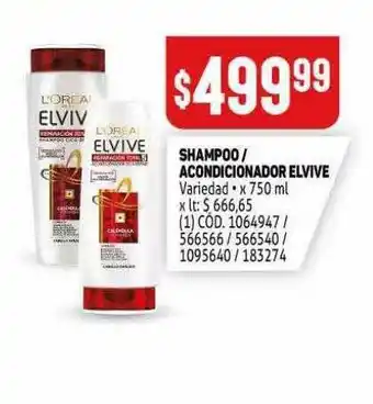 Makro Elvive Shampoo Acondicionador Variedad x 750ml oferta
