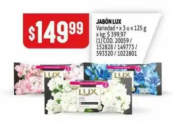 Makro Jabón Lux Variedad x 3 U x 125g oferta