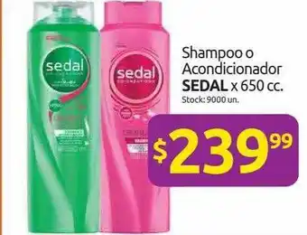 Cordiez Sedal Shampoo Acondicionador x 650cc oferta