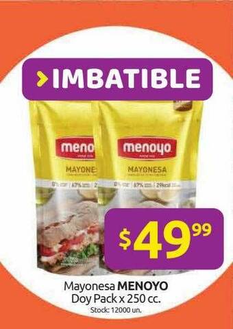Cordiez Menoyo Mayonesa Doy Pack x 250cc oferta