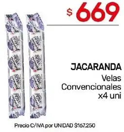 Nini Mayorista Jacaranda velas convencionales oferta