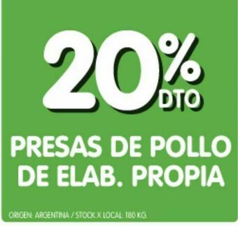 Jumbo Presas de pollo x kg -20% oferta