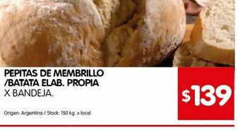 Disco Pepitas de membrillo/batata oferta