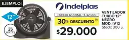 Carrefour Indelplas ventilador turbo 12" oferta