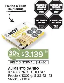 Carrefour NOT CHEESE Alimento danbo oferta
