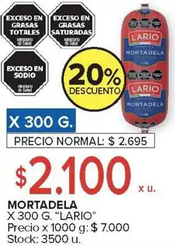 Carrefour LARIO Mortadela oferta