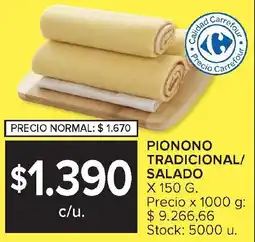 Carrefour Pionono tradicional/salado oferta