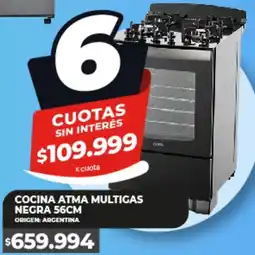 Supermayorista Vital Cocina atma multigas negra oferta