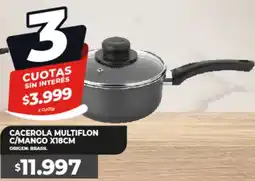 Supermayorista Vital Cacerola multiflon c/mango oferta