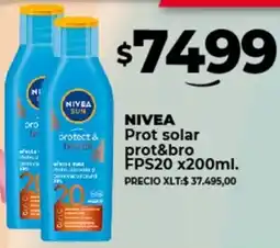Supermayorista Vital NIVEA Prot solar prot&bro FPS20 oferta