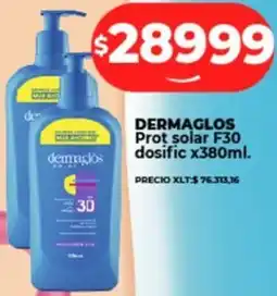 Supermayorista Vital DERMAGLOS Prot solar F30 dosific oferta