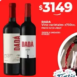 Supermayorista Vital DADA Vino varietales oferta