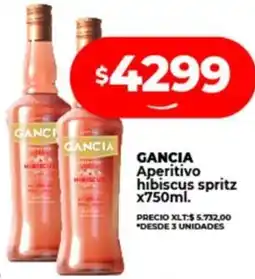 Supermayorista Vital GANCIA Aperitivo hibiscus spritz oferta