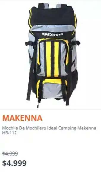 Makenna Mochila De Mochilero Ideal Camping Makenna HB-112