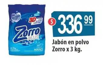 Autoservicio Capo Jabón en polvo Zorro x 3kg oferta