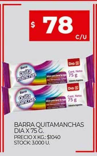 Supermercados DIA Barra Quitamanchas Dia x 75g oferta