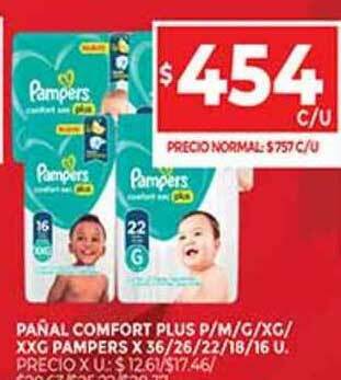 Supermercados DIA Pañal Comfort Plus Pampers oferta