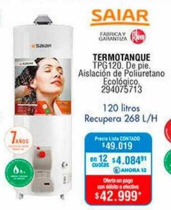 Termotanque Saiar