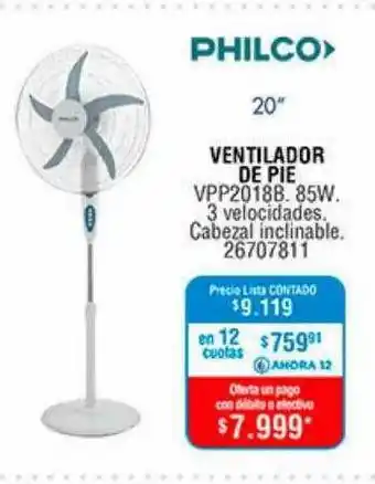 Perozzi Ventilador De Pie 20 oferta