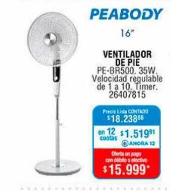 Perozzi Ventilador De Pie 16 oferta
