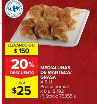 Carrefour Market Medialunas De Manteca Grasa x 6u oferta