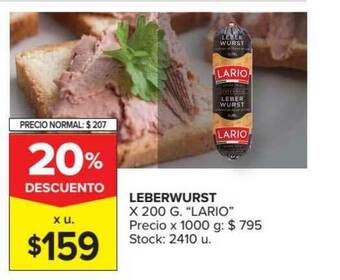 Carrefour Market Leberwurst Lario x 200g oferta