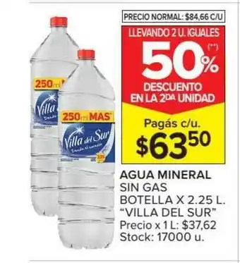 Carrefour Market Agua Mineral Sin Gas x 2.25l oferta
