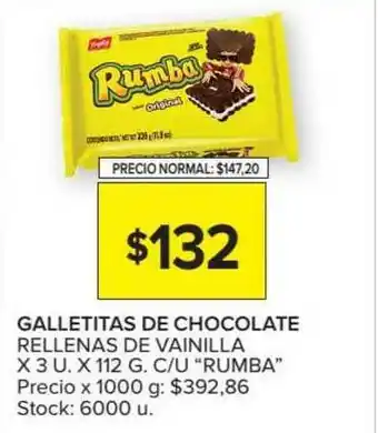 Carrefour Market Galletitas De Chocolate Rellenas De Vainilla x 3u x 112g oferta