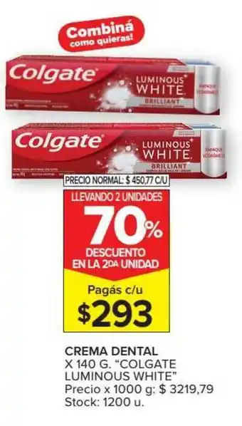 Carrefour Market Crema Dental x 140g oferta