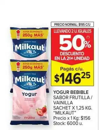 Carrefour Market Yogur Bebible Sabor Frutilla Vainilla x 1,25g oferta