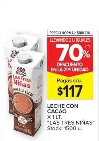 Carrefour Market Leche Con Cacao Llevando 2 U. Iguales x 1lt oferta