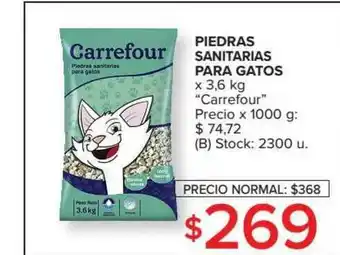 Carrefour Market Piedras Sanitarias Para Gatos x 3,6kg oferta