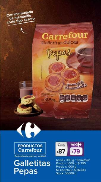 Carrefour Market Galletitas Pepas oferta