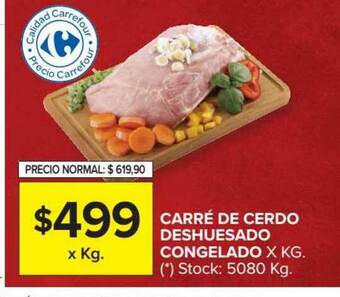 Carrefour Market Carré De Cerdo Deshuesado Congelado oferta