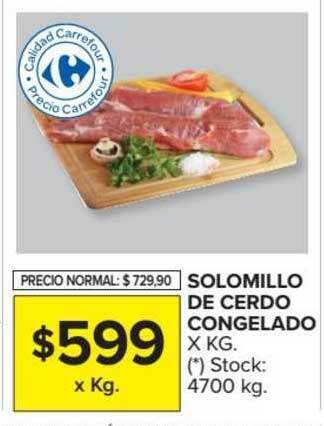 Carrefour Market Solomillo De Cerdo Congelado oferta